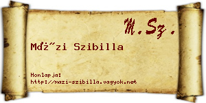 Mázi Szibilla névjegykártya